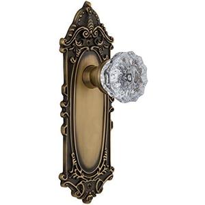 Nostalgic Warehouse 702105 Victorian Plate & Interior Crystal Door Knob, Passage-2.375 in, Oil Rubbed Bronze Nostalgic Warehouse 702105 Victorian Plate & Interior Crystal Door Knob, Passage-2.375 in, Oil Rubbed Bronze