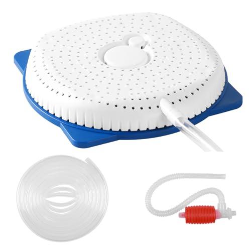 AQUAFLY Pool Cover Pump Siphon, Automatic Above Ground Pool Water Pump, White, Round, Plastic, Siphon Mechanism, Effortless Pool Drainage