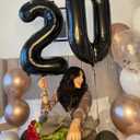 Black Number 0 Balloon 40 Inch, 0 Balloon Numberfor 10th 20th 30th 40th 50th 60th Birthday Decorations, Black Party Supplies for Men Women