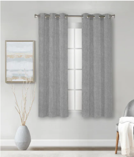 Sunblock Turner Total Blackout Window Panel - Light Grey Grommet, 52 x 63 in