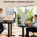 WALI Ultrawide Single Monitor Arm for 13-49 Inch Heavy Duty Curved Screens, up to 44 Lbs, Adjustable Single Monitor Desk Mount with C-Clamp, Grommet Base, 75/100mm VESA (GSM001XL), Black