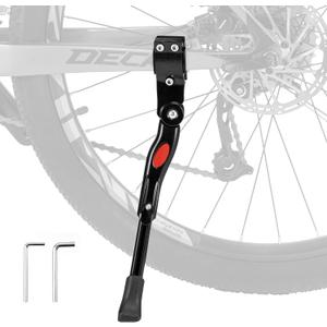 ROCKBROS Bike Kickstand Adjustable Bike Rear Mount Kickstand Bike Side Aluminium Alloy Adults Kick Stand for 22-28 Inch Mountain Road Bikes