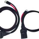 2-Pin Cable Plow and Truck Side Fit for Western Fisher Snow Plow, Replace Plow Side 21294 8245 and Truck Side 61169 8274 Battery Cable Harness Kit