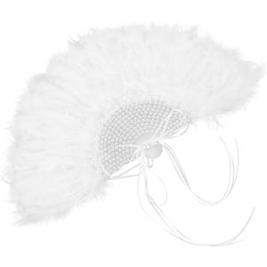 PRETYZOOM 2pcs Wedding Plume Fan for Bridal Handheld Use Elegant Design for Stage Performances and Events Wedding for Women Unique Photo Prop for Memorable Moments