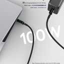 10ft Silicone USB-C to USB-C Cable with LED Power Display, Real-Time Digital Screen Shows Fast Charging Wattage, Extra Long Soft Touch Cord for iPhone, Pixel, iPad, Tablets, MacBook, Laptops
