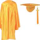 Shiny Kindergarten Graduation Cap and Gown Set (30, Gold)