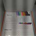 Magnetic Chore Chart for Refrigerator 10 x 10 Pack of 3 Fridge Boards, Weekly Reward and Responsibility Chart with 10 Colorful Markers for Multiple Kids and Families
