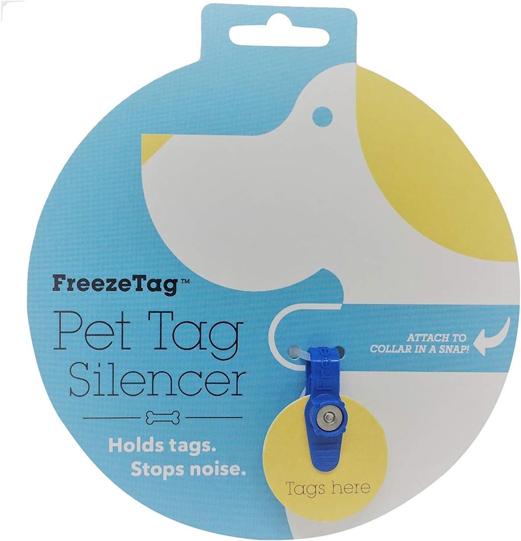 FreezeTag Dog Tag Silencer and Connector, One Size, Sky Blue