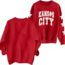 MNLYBABY Football Sweatshirt Women Game Day Sweatshirts in My Game day Era 87 Graphic Long Sleeve Tops (Red, L)