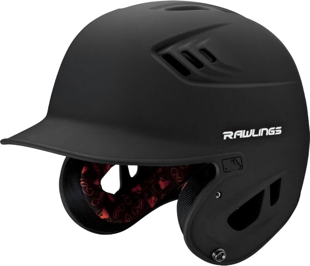 Rawlings | R16 VELO Baseball Batting Helmet | Senior (6 7/8" - 7 5/8") | Matte Black