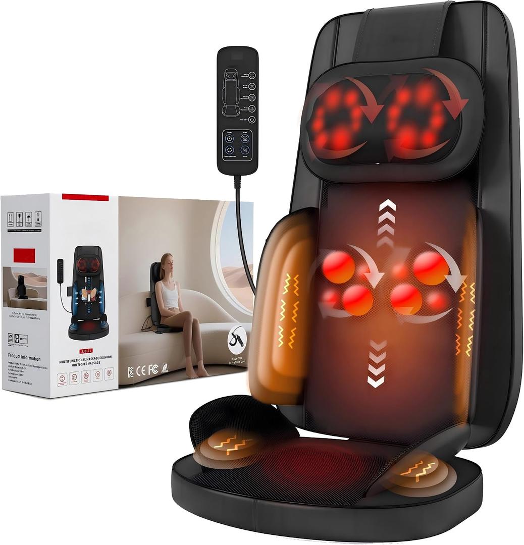 Shiatsu Neck and Back Massager for Pain Relief Deep Tissue, Shiatsu neck and back massager offers 3 neck intensity levels, 4 back massage modes