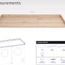 Life Finds 54 inch Washer Dryer Countertop with Safety Ledge for Laundry Room Organization, Light Wood, LF-WDCT1C