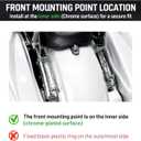ECOTRIC King Luggage Trunk Bracket Rack Compatible with 1997-2008 Harley Touring FL Mount King Latches Razor Chop Trunk Mount - Black