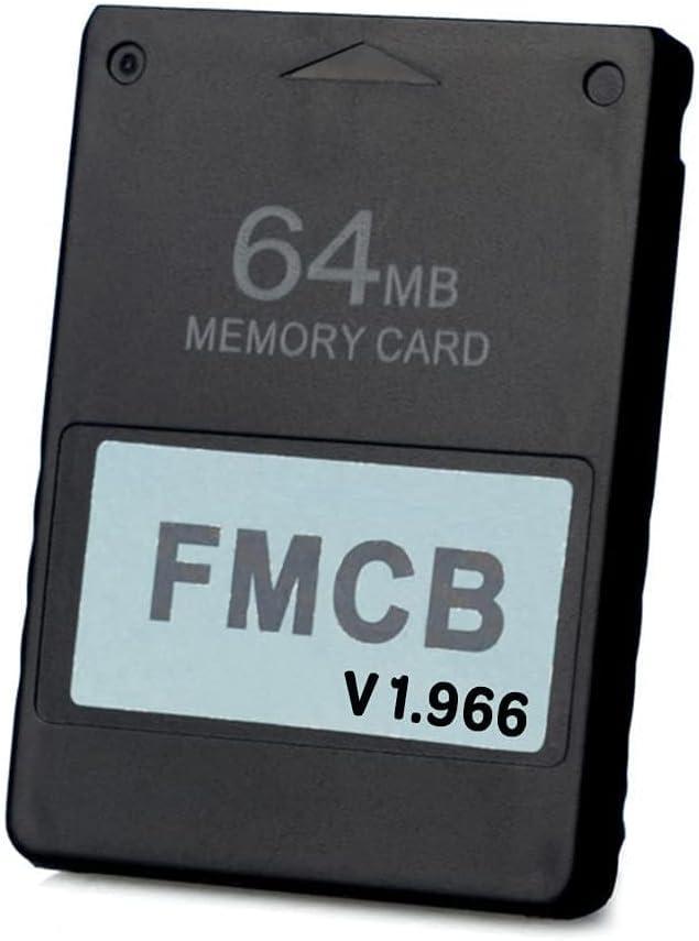 PS2 FMCB Free McBoot Card v1.966 Meory Card 64 MB for PS2 - Plug and Play PS2 Memory Card -Runs Games in USB Disk or Hard Disk