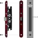 2 Point Bolt Mortise Lock Body, Pella Storm Door Lock Replacement, 2-1/ 2" Handle PZ, Red