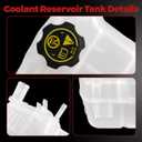 Coolant Reservoir Tank with Cap Compatible with Cascada 2016-2018, Verano 2012-2017, Cruze 2010-2016, Orlando 2012-2014 Replace 603-383 13505353 13393368