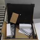 TUTOTAK Bar Cart, Home Bar Serving Cart with 3-Tier Shelf, Drink Cart with Rack, Glass Holder, Rolling bar carts for The Home, Living Room, Brown V1BC01BK035 (Black)