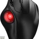 SABLUTE Wireless Trackball Mouse with 5-Level DPI, Ergonomic Mouse Wireless 2.4G Plug-and-Play for 3 Devices (Bluetooth or USB Receiver), 500mAh Battery, Compatible with PC/Laptop/Mac/Windows