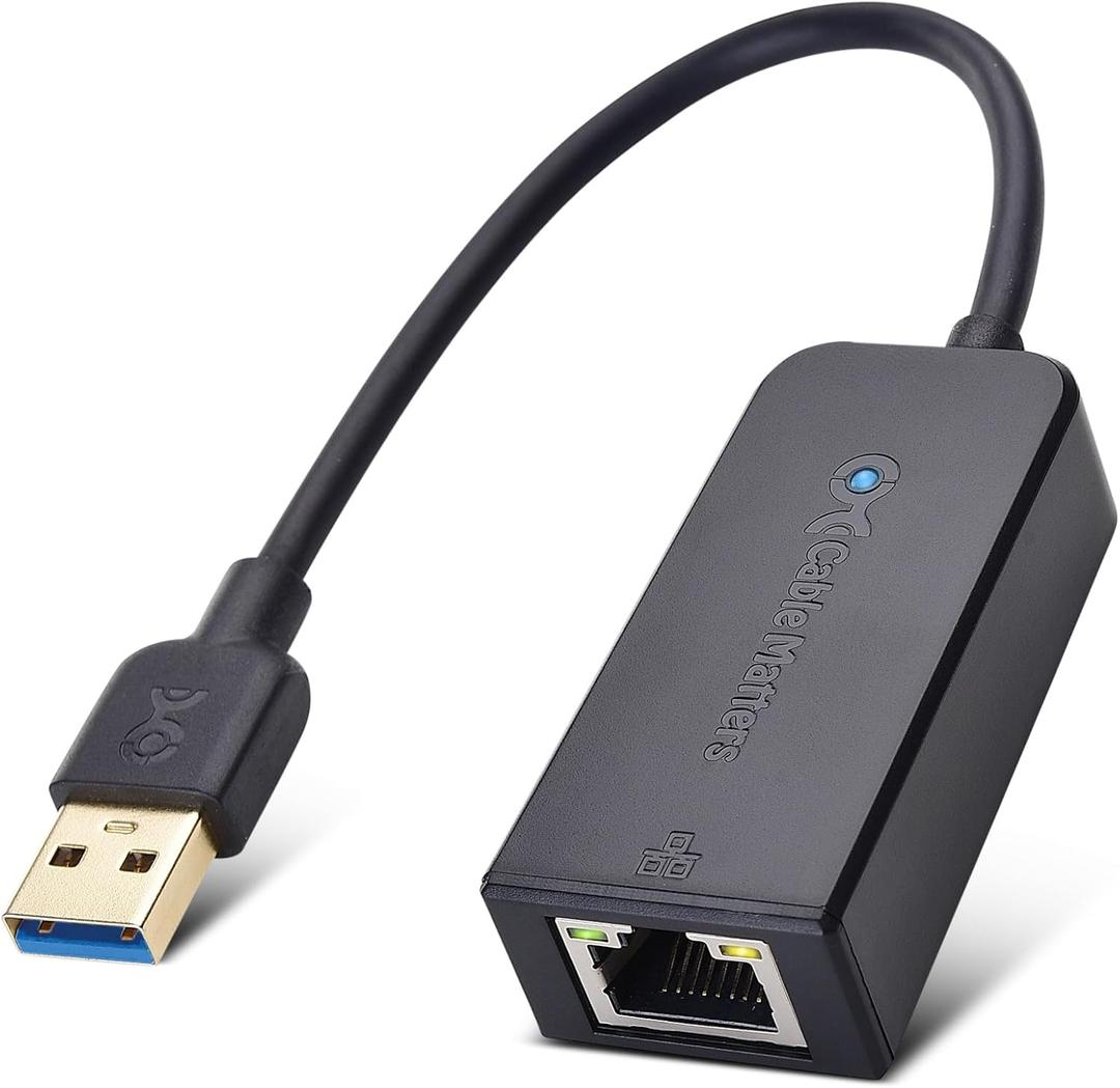 Cable Matters Plug & Play USB to Ethernet Adapter with PXE, MAC Address Clone Support (USB3.0 to Gigabit Network, Ethernet to USB Adapter for Laptop) Supporting 10/100/1000Mbps