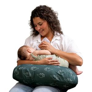 Boppy Nursing Pillow - Ergonomic Bottle & Breastfeeding Pillow with High, Firm, Large Area, Water-Repellent Cushion with Washable Cover; Baby Safety Alliance Verified - Forest Green Dinos Boppy Nursing Pillow - Ergonomic Bottle & Breastfeeding Pillow with High, Firm, Large Area, Water-Repellent Cushion with Washable Cover; Baby Safety Alliance Verified - Forest Green Dinos