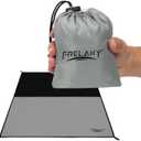 Frelaxy Pocket Picnic Blanket, Waterproof Sandproof Beach Mat, Compact Camping Tarp for Festivals, Hiking, Travel, Outdoor Recreation (57'' x 60'', Grey)