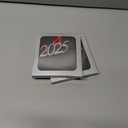 2 x Christmas Ornament 2025  Elegant Holiday Keepsake Metal Year Ornament with Colors, Red White and Blue, Collectible Tree Decoration