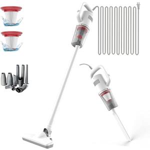 KEROMEE Stick Corded Handheld Vacuum Cleaner 26ft Cord Electric Broom for Pet Hair Hardwood Floor Cat Litter Cleaning