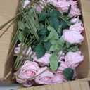 50 PCS Roses Artificial Flowers, Fake Roses with Stem Realistic Blush Silk Rose for DIY Wedding Bouquets Table Centerpieces Arrangements Baby Shower Birthday Home Decor Valentines Day Gift for Her
