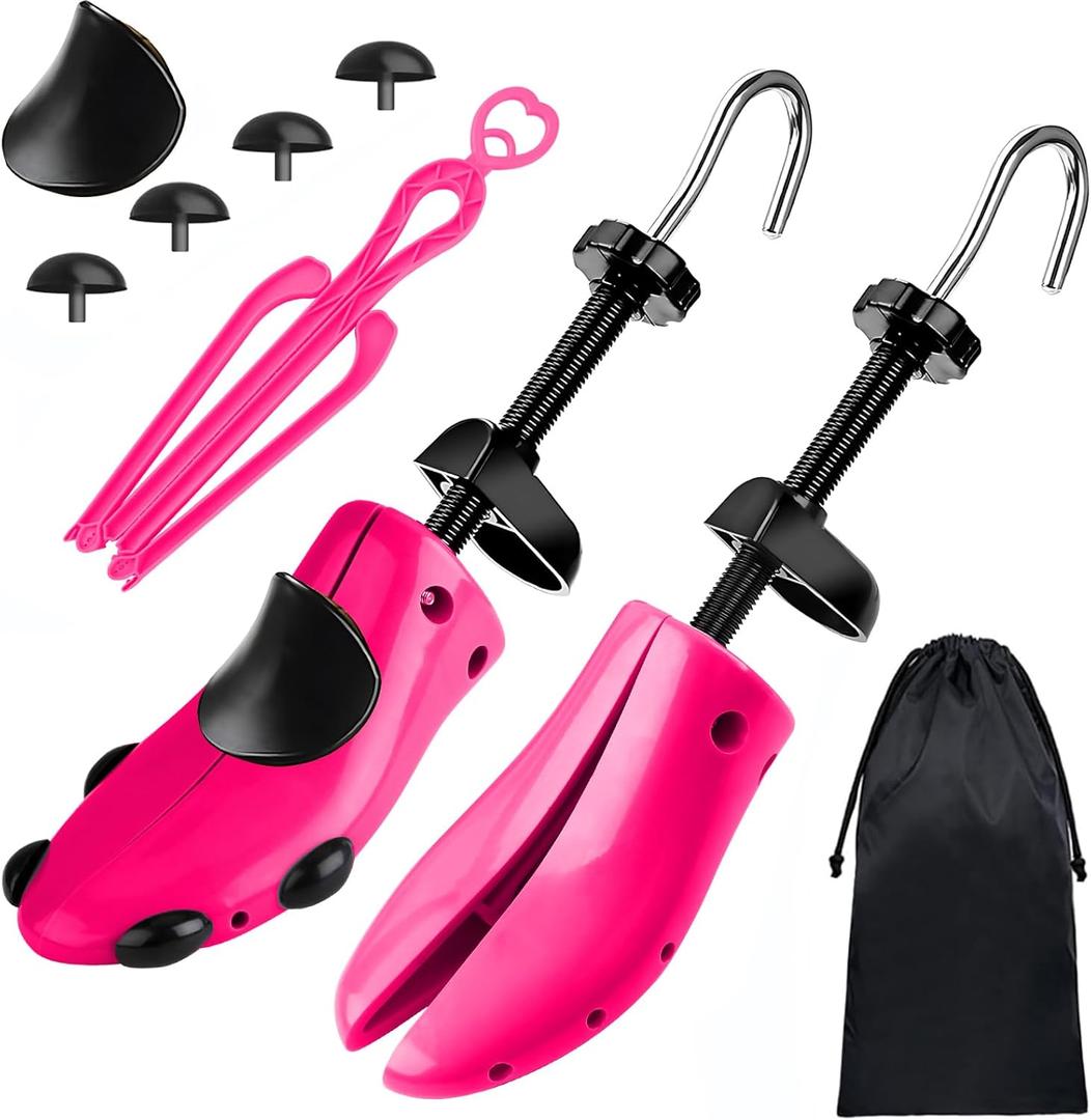 CHERAINTI Shoe Stretcher - Shoe Trees for Women and Men, Adjustable Stretch Length and Width for Wide Feet Expander Widener (Rose - Women Small Size 5.5-10)