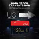2 Pack Micro Memory Card 128GB Class 10 with Adapter High Speed Memory Card for Tablet,Drone