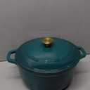 Mueller DuraCast 6 Quart Enameled Cast Iron Dutch Oven Pot with Lid, Heavy-Duty, Oven Safe up to 500 F & Across All Cooktops, Wedding Registry Ideas & Gifts, Emerald