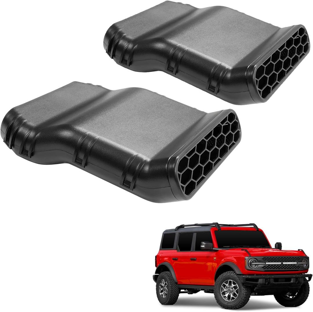 Mabett Under Seat Vent Deflectors for Ford Bronco 4-Door 2021-2024, Rear Air Conditioning Vent Directional, 2PCS