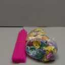 50 Pieces Flower Print Confetti Balloons 12 Inch Colorful Clear Floral Latex Balloon with Balloon Holder Sticks Spring Summer Tropical Picnic Wedding Birthday Graduation Bridal Shower Party Supplies