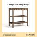 Storkcraft Morningside Changing Table (Hazelnut)  GREENGUARD Gold Certified Baby Changing Table, Includes Waterproof Diaper Changing Pad, Easy 30-Minute Assembly, 2 Open Shelves for Storage