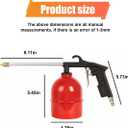 Air Blow Gun Pneumatic Engine Cleaning Gun with Watering Bottle, High-Pressure Air Sprayer Kit with Brass Nozzle, Vehicle Cleaning Degreaser Tool for Car Engine Compartment, Wheel (Straight&Bottle)