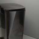 QUALIAZERO 50L/13Gal Heavy Duty Hands-Free Stainless Steel Commercial/Kitchen Step Trash Can, Fingerprint-Resistant Soft Close Lid Trashcan, 50L / 13 GAL