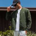 NORTHYARD Men's Bomber Jacket Lightweight Casual Windbreaker Zip Up Fashion Windproof Coat Spring Fall (Green, M)