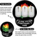 Upgrade Mouse Pad with Wrist Rest, Dumpster on Fire Ergonomic Gaming Gel Mouse Pad with Wrist Support, Computer Mousepad for Desk Home Office Laptop, Pain Relief, Non-Slip PU Base
