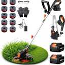 Weed Wacker Eater Electric String Trimmer Battery Powered Lawn Trimmer, One Size String Trimmer