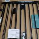 Babelio Baby Gate for Stairs, Kitchen & Doorways, No Bottom Bar| One-Handed Operation| Auto-Close| Hardware Mount (Drill Needed) Safety Dog/Pet Gate (Black - B17, 26-43" W, 28" H)