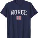 Norway Vintage Sports Design Norge Norwegian T-Shirt 2XL