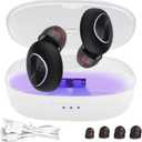 Noise Reduction Earplugs for Sleep, 35dB Noise Cancelling Ear Plugs for Sleeping, Hearing Protection, Snoring Blocking, Side Sleepers, Travel (Black, Ear Plugs with 4 Pairs Ear Tips and Carrying Case)