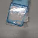 FABSPARK Case for Samsung Galaxy Z Flip 5 Built-in Screen Protector,Hinge Protection,Sparkly Bling Glitter Crystal Clear Transparent Slim Fit Acrylic Hard PC for Samsung Z Flip 5 Case,Glitter Blue