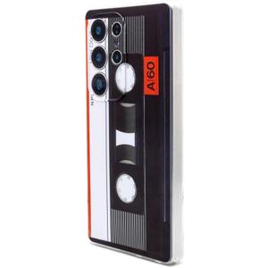 Case Compatible with Galaxy S25 Ultra, Cassette Tape 80s Type Soft TPU Back Cover for Samsung S25 Ultra