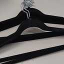 Zober Velvet Hangers 50 Pack - Black for Coats, Pants & Dress Clothes - Non Slip w/ 360 Degree Swivel, Holds up to 10 lbs - Strong Felt Hangers for Clothing