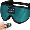 MUSICOZY Sleep Headphones Breathable Bluetooth Headband 3D Sleeping Headphones, Wireless Music Eye Mask Sleep Earbuds for Side Sleeper Women,Men Office Air Travel Cool Tech Gadgets Unique Gifts Green