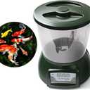 4.5L Automatic Fish Feeder for Pond Outdoor, High Capacity Dispenser With Timer for Vacations & Hot or Cold Weather - Battery Powered