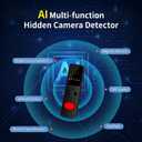 2026 AI Hidden Camera Detectors Features 5 Sensitivity Levels, Anti-Spy Camera Detector for GPS Trackers, Bug Detector Electronic Sweeper, Portable RF Signal Scanner for Hotel/Car/Bathroom/Travel
