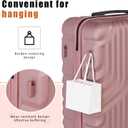 Luggage Sets 5 Piece Suitcase with ABS Hard Shell Lightweight TSA Lock and Double Rotatable Detachable Wheels(Navy,20"/24"/28"/DB/TB) (RoseGold)