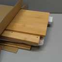 GHWIE Double Layer Bamboo Bread Box for Kitchen Counter,Large Capacity Bread Storage Bin,Bread Container with Acrylic Wavy Door Panel (Natural, Medium)